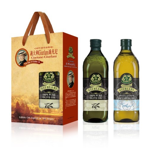 喬凡尼(老樹純橄欖油 1L  + 玄米油1L )禮盒