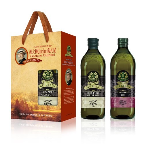 喬凡尼(老樹純橄欖油 1L + 葡萄籽油1L) 禮盒
