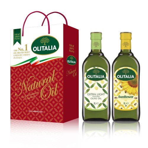 奧利塔(精緻橄欖油 1L + 葵花油 1L )禮盒