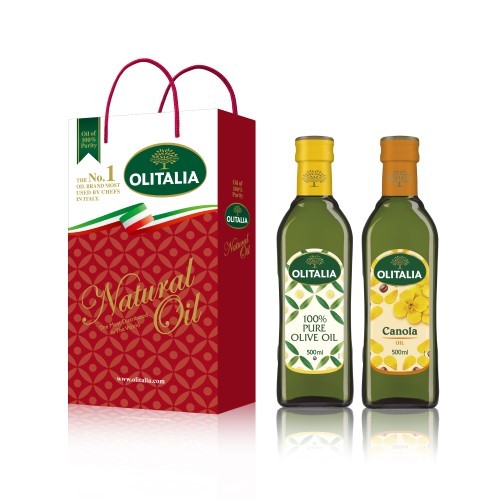 奧利塔(純橄欖油 500ml + 芥花油 500ml )禮盒